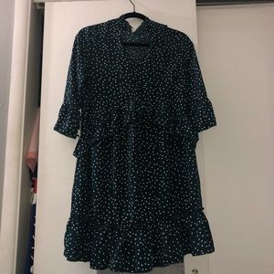 Polka Dot Loose Swing Casual Dress